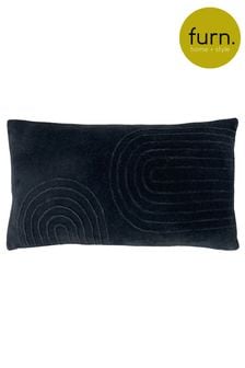 Furn Black 100% Cotton Mangata Cushion