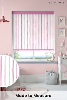 Dark Blush Pink Painterly Stripe Made To Measure Roller Blind