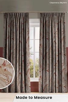 Graham & Brown Alizarin Red Paradys Made to Measure Curtains