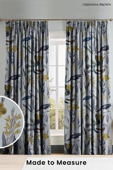 Graham & Brown Soft Grey Glasshouse Made to Measure Curtains