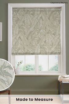 Graham & Brown Sage Green Paradys Made to Measure Roman 100% Cotton Blind