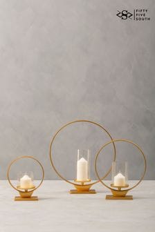 Fifty Five South Gold Cirqua Candle Holder