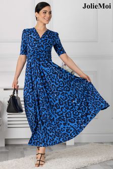 Jolie Moi Blue Beatrice Jersey Maxi Dress