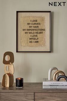 Gold Love Me As I Am Framed Wall Art