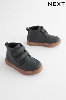 Black with Gum Sole Warm Lined Touch Fastening Boots