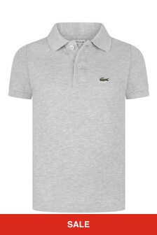 Lacoste キッズ ボーイズ グレー ポロ トップ