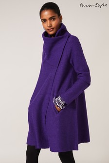 ladies purple wool coats