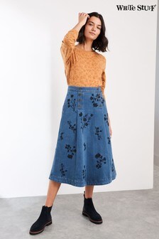 denim skirt white stuff