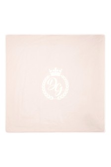 Dolce & Gabbana Kids Baby Girls Pink Cotton Logo Blanket