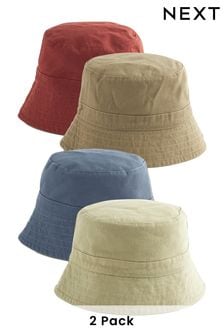 Sage Green/Navy Blue Reversible Bucket Hat 2 Pack