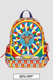 حقيبة جلد متعددة الألوان للبنات من Dolce & Gabbana Kids