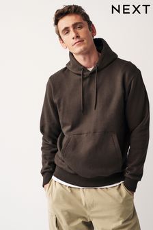 Chocolate Brown Jersey Cotton Rich Overhead Hoodie