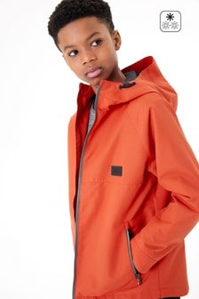 NEXT Boys Orange Parka Jacket Fleece Lined Hooded Coat 2-3-4 Years RRP £28 