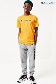 yellow champion jogging suit