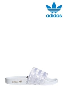 ladies white sliders