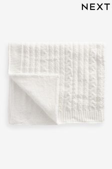 White Baby Knitted Blanket