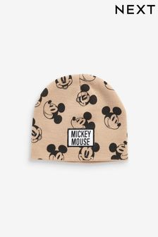 Neutral Mickey Mouse Knitted Beanie Hat (1-10yrs)