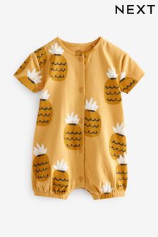 Yellow Pineapple Baby Jersey Romper (0mths-3yrs)