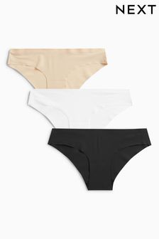 Black/White/Nude No VPL Knickers 3 Pack