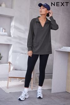 Charcoal Grey Ribbed Tunic