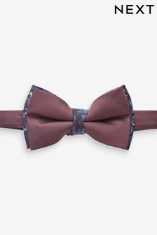 Burgundy Red Floral Bow Tie