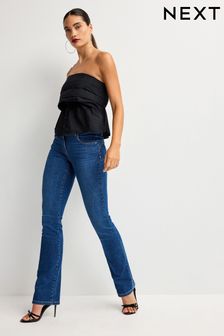 Mid Blue Wash Slim Lift And Shape Bootcut Jeans