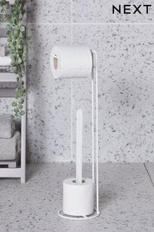 White White Wire Toilet Roll Holder
