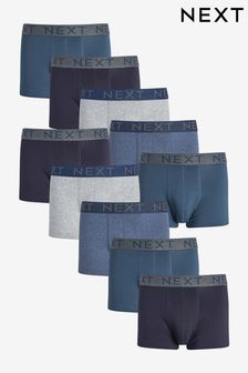 Blue Hipster Boxers 10 Pack