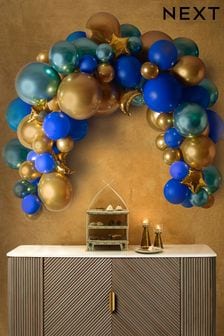 Green/Navy Blue/Gold Green/Navy Blue/Gold Eid 75 Piece Balloon Arch