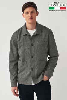 Grey Nova Fides Italian Herringbone Chore Jacket