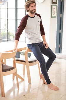 mens long sleeve pyjamas set