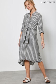 Stripe Women Shirtdress Green Dresses Mintvelvet Next Qatar Stripe Women Shirtdress Green Dresses Mintvelvet Next Qatar