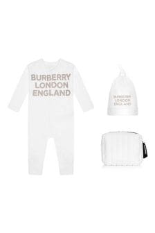 Burberry Kids Baby Cotton Romper Set