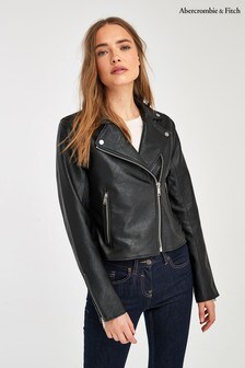 abercrombie fitch leather jacket