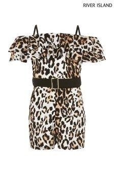 river island leopard jumpsuit