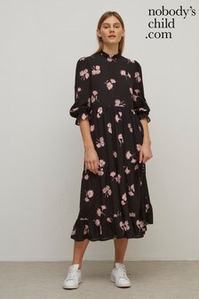 Casual Midi Ruffle Black Dresses | Next 