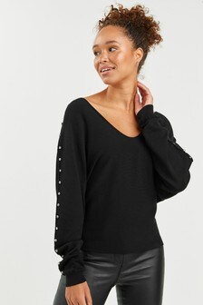 plain black jumper womens