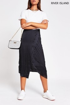 river island white spot dress