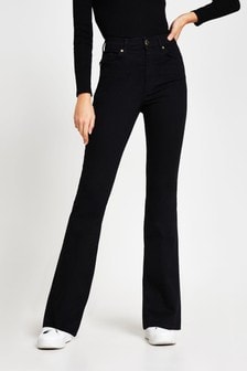 womens black flare jeans