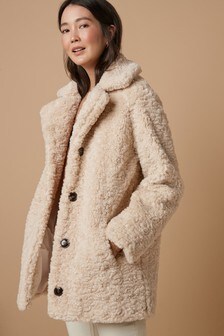 Next teddy coat womens clearance