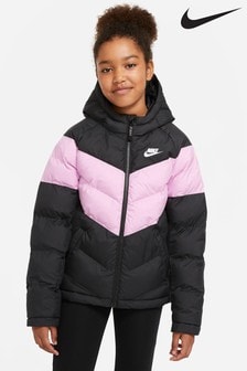 black and pink nike coat