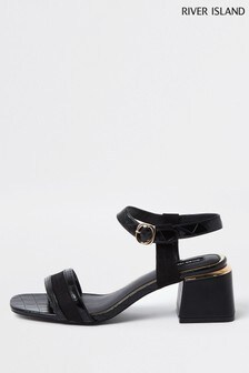 next black sandals heels