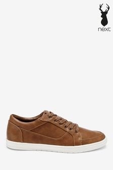 Tan Brown Perforated Trainers