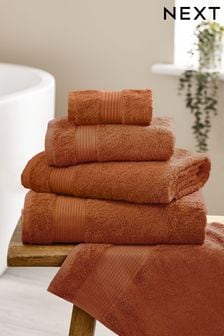 Orange Burnt Orange Burnt Egyptian Cotton Towel