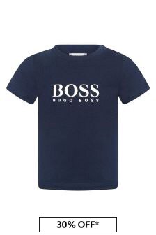 Boss Kidswear BOSS Baby Boys Navy Logo Top