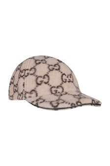 قبعة كاب صوف بيج للأطفال GG من GUCCI