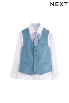 Light Blue/White Waistcoat Set (12mths-16yrs)