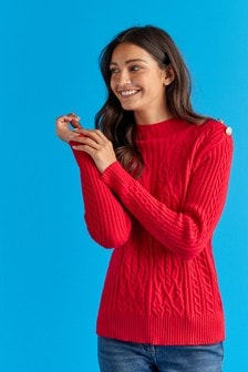 ladies red knitwear