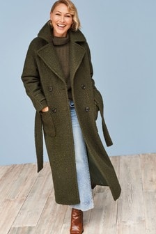 khaki long coat womens