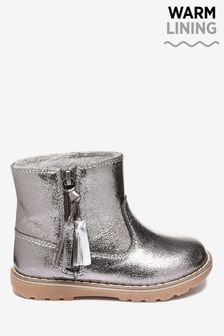 silver girls boots